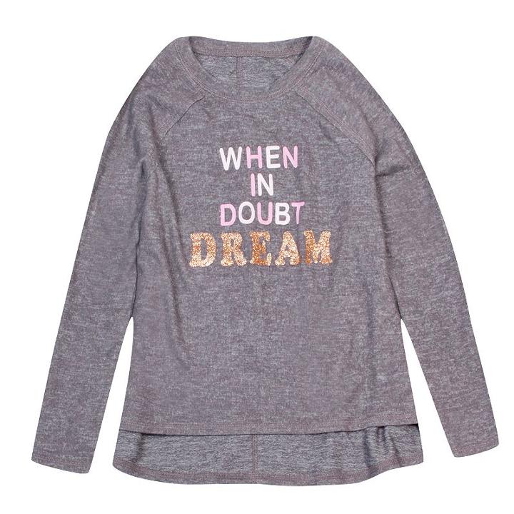 Plus Size Girls 7-16 Harper & Elliott Hatchi Raglan Graphic Tee, Size: L Plus, Grey (charcoal)
