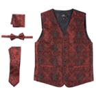 Men's Steven Land Paisley 4-pc. Vest Set, Size: Medium, Red