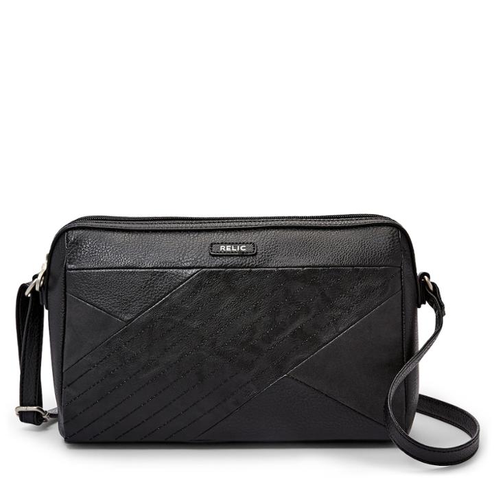 Relic Quinn Diagonal Stitch Crossbody Bag, Women's, Black