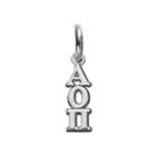 Logoart Alpha Omicron Pi Sterling Silver Sorority Charm, Women's, Grey