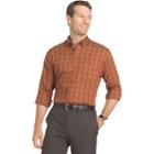 Men's Van Heusen Regular-fit Herringbone Stretch Button-down Shirt, Size: Small, Orange Oth