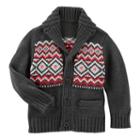 Boys 4-8 Oshkosh B'gosh&reg; Fairisle Shawl Collar Cardigan, Boy's, Size: 4, Light Grey