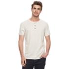 Men's Apt. 9&reg; Modern-fit Slubbed Henley, Size: Medium, Lt Beige