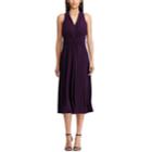 Women's Chaps Knot-front Halter Dress, Size: Medium, Purple
