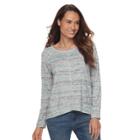 Petite Sonoma Goods For Life&trade; Raglan Sweater, Women's, Size: L Petite, Blue (navy)