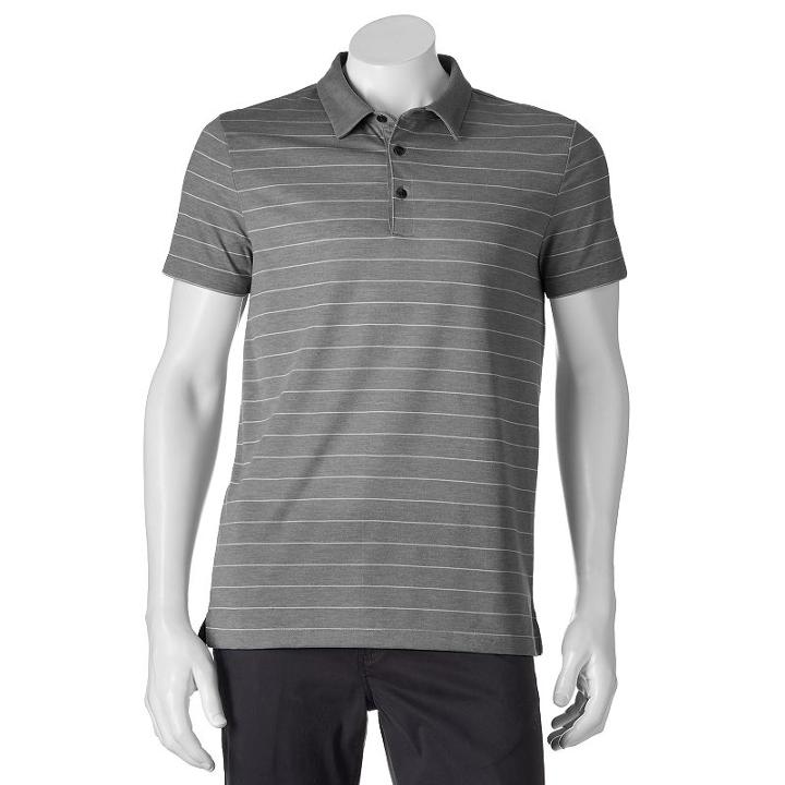 Men's Apt. 9&reg; Slim-fit Stretch Polo, Size: Xlg Slim, Dark Grey
