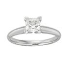 Princess-cut Igl Certified Colorless Diamond Solitaire Engagement Ring In 18k White Gold (1 Ct. T.w.), Women's, Size: 10