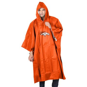 Adult Northwest Denver Broncos Deluxe Poncho, Adult Unisex, Orange