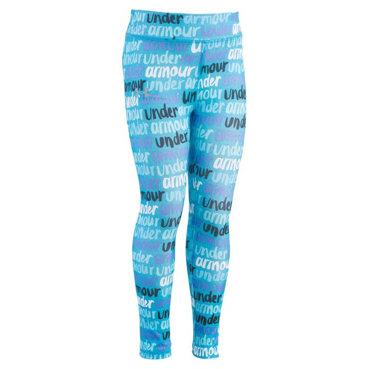 Girls 4-6x Under Armour Brushmark Print Leggings, Size: 5, Med Blue