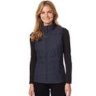 Women's Heat Keep Solid Down Puffer Vest, Size: Medium, Blue (navy)