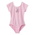 Toddler Girl Jacques Moret Rhinestone Ballet Slippers Leotard, Size: 5t, Pink