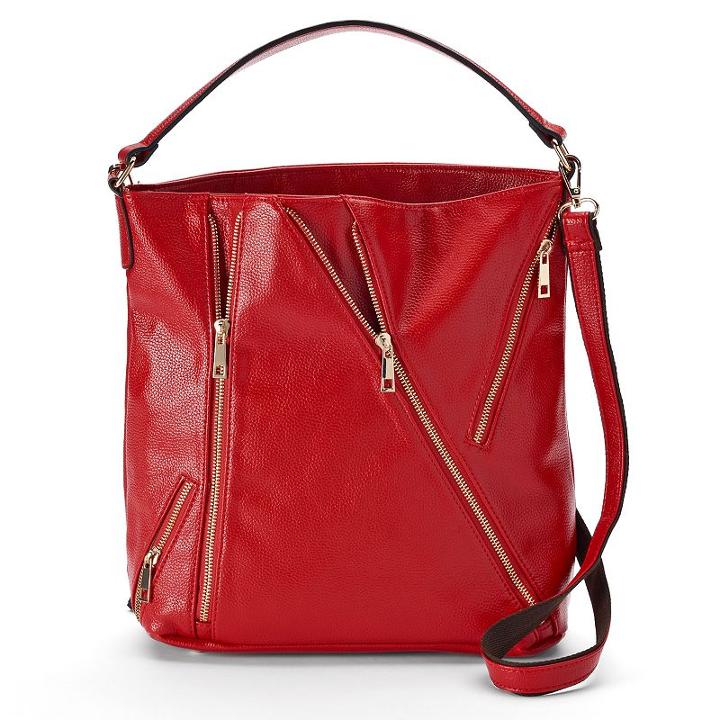 Mellow World Dayna Asymmetrical Hobo, Women's, Red