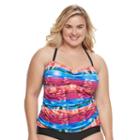 Plus Size N Ikat Tankini Top, Women's, Size: 1xl, Ovrfl Oth