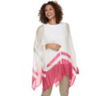 Women's Chaps Colorblock Ruana, Med Pink