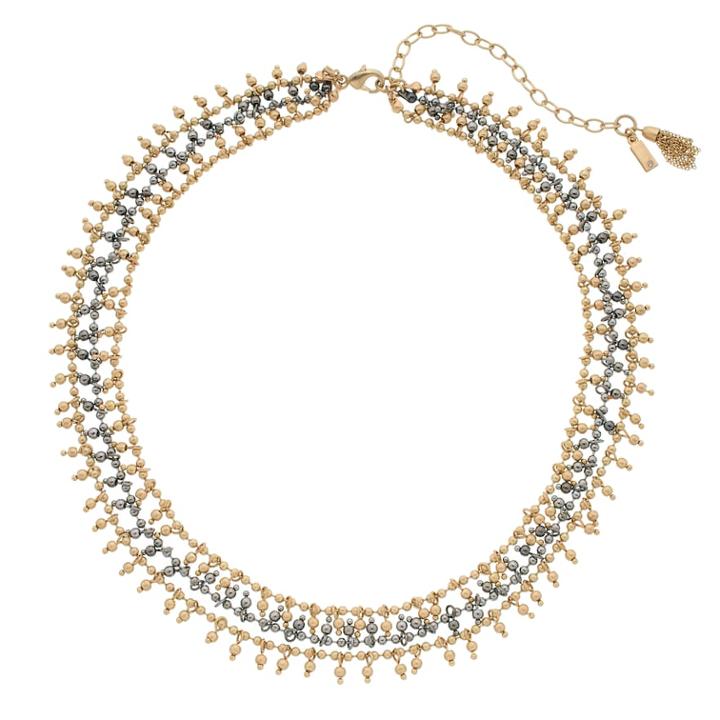 Simply Vera Vera Wang Two Tone Beaded Collar Necklace, Women's, Multicolor