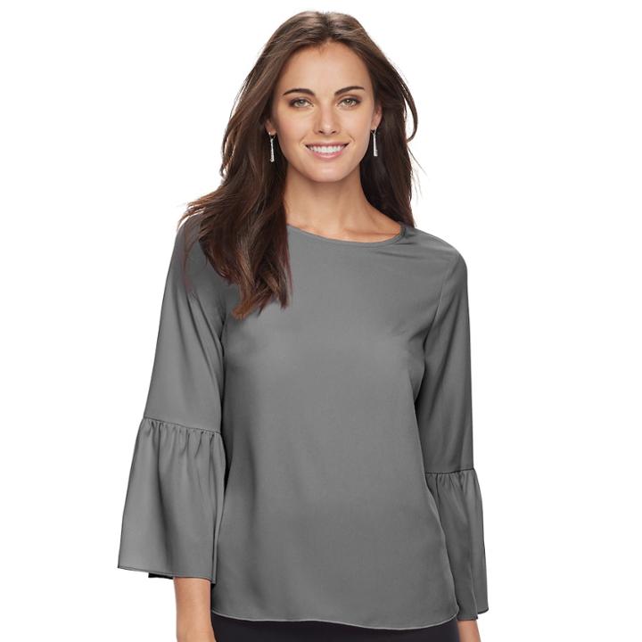 Women's Apt. 9&reg; Crepe Top, Size: Xxl, Grey