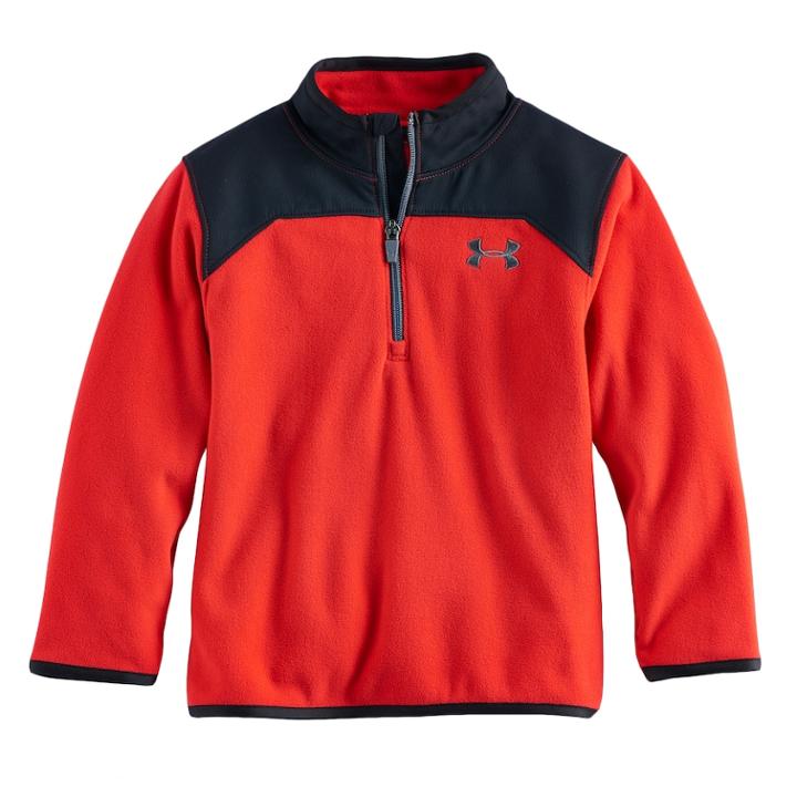 Boys 4-7 Under Armour 1/4-zip Fleece Pullover, Size: 5, Red