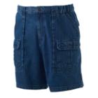 Men's Croft & Barrow&reg; Classic-fit Denim Side-elastic Cargo Shorts, Size: 44, Med Blue