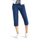 Women's Lee Essence Twill Comfort Waist Pull-on Capris, Size: 10 Avg/reg, Med Blue