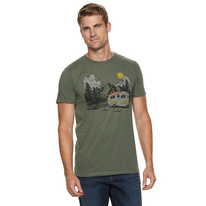 Men's Sonoma Goods For Life&trade; Outdoor Graphic Tee, Size: Small, Dark Green