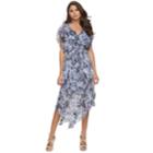 Women's Jennifer Lopez Mesh Faux-wrap Dress, Size: Xl, Dark Blue