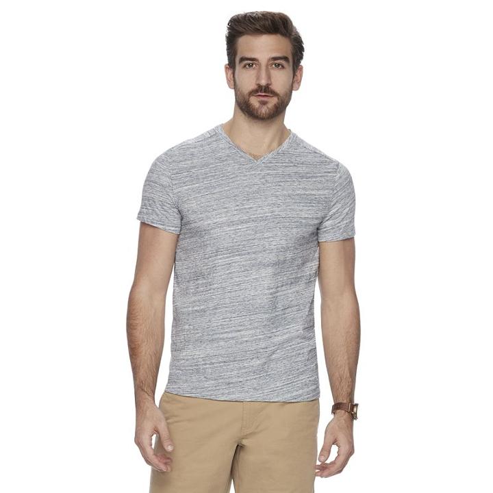 Men's Marc Anthony Space-dye V-neck Tee, Size: Large, Dark Blue