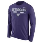 Men's Nike Kansas State Wildcats Dri-fit Legend Staff Long-sleeve Tee, Size: Medium, Purple
