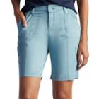 Petite Lee Delaney Relaxed Fit Bermuda Shorts, Women's, Size: 16 Petite, Light Blue