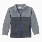 Baby Boy Columbia Fleece Jacket, Size: 18-24month, Light Grey