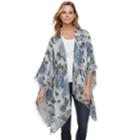Sonoma Goods For Life&trade; Brushed Roses Reversible Ruana, Women's, Blue