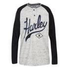 Boys 4-7 Hurley Cloud Slubbed Raglan Henley Top, Size: 5, Grey (charcoal)