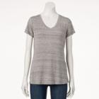 Women's Apt. 9&reg; Essential Tee, Size: Xs, Med Grey