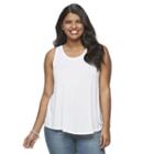 Juniors' Plus Size Mudd&reg; Racerback Tank, Girl's, Size: 3xl, White