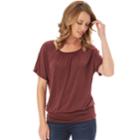 Women's Apt. 9&reg; Crisscross Back Tee, Size: Medium, Dark Red