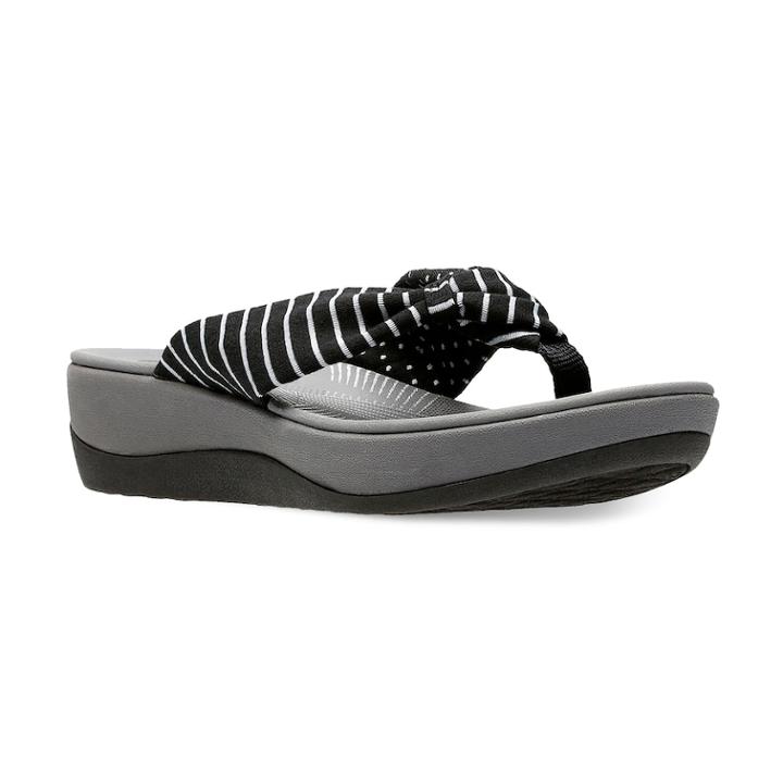 Clarks Cloudsteppers Arla Glison Women's Ortholite Sandals, Size: Medium (10), Grey (charcoal)