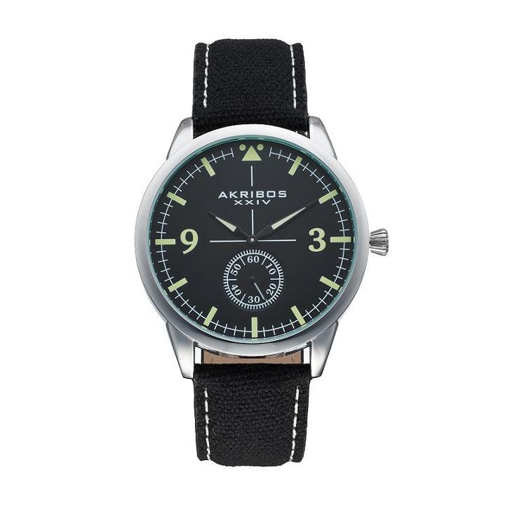 Akribos Xxiv Men's Trek Watch, Black