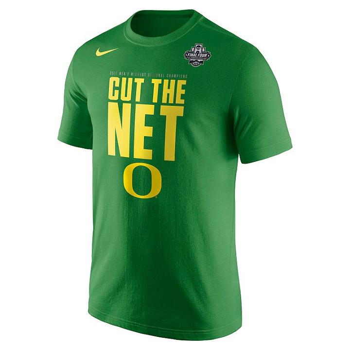 Men's Nike Oregon Ducks 2017 Men's Basketball Final Four Locker Room Tee, Size: Xxl, Green