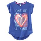 Girls 4-12 Oshkosh B'gosh&reg; One Of A Kinf Heart Graphic Tunic Top, Size: 6-6x, Med Blue