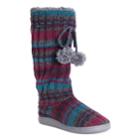 Women's Muk Luks Gloria Knit Tall Boot Slippers, Size: Small, Purple