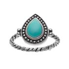 Sterling Silver Simulated Turquoise Cabochon Ring, Women's, Size: 8, Blue
