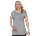 Maternity A:glow Empire Tee, Women's, Size: Xs Maternity, Dark Grey