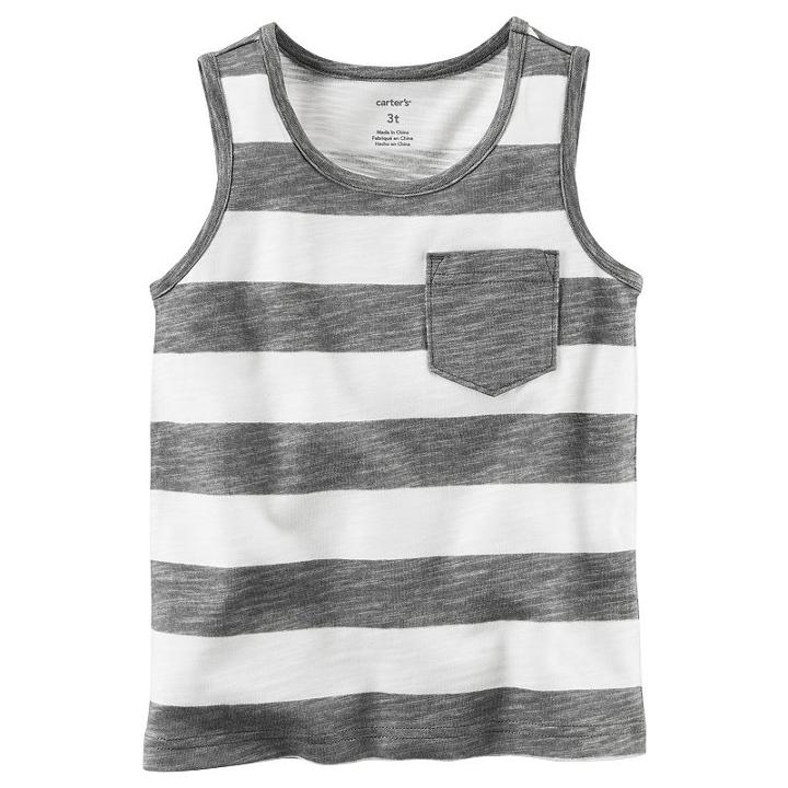 Boys 4-8 Carter's Slubbed Striped Pocket Tank Top, Boy's, Size: 7, Ovrfl Oth