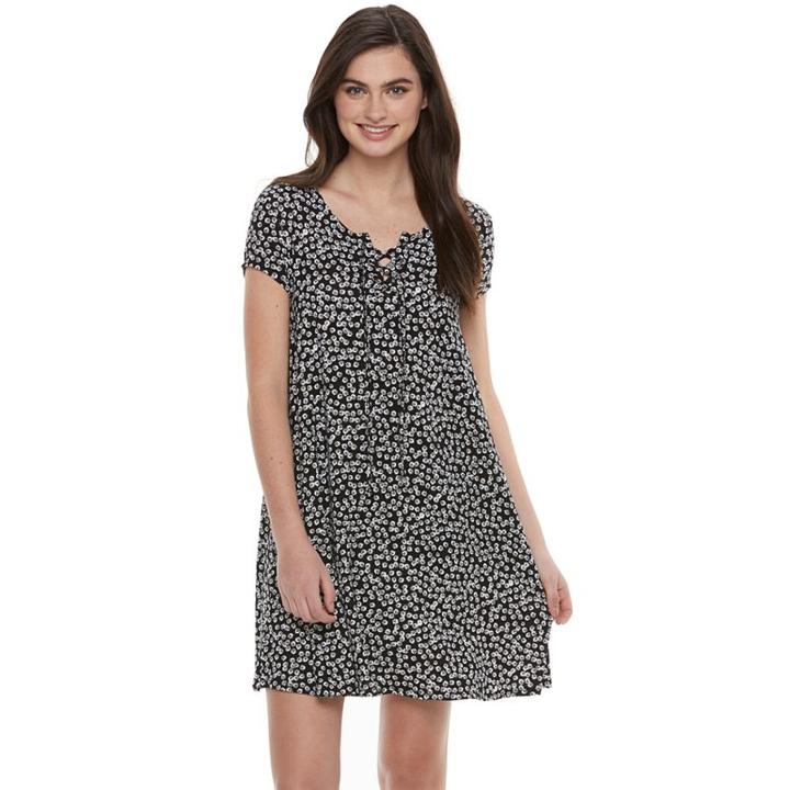 Juniors' So&reg; Lace-up Swing Dress, Teens, Size: Xl, Oxford