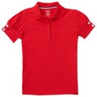 Toddler Girl French Toast Rhinestone Button School Uniform Polo Shirt, Size: 3t, Red
