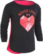 Girls 4-6x Under Armour Never Lose Heart Graphic Tee, Size: 4, Black