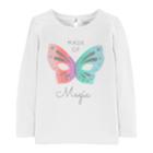 Girls 4-12 Carter's Made Of Magic Glittery Graphic Tee, Size: 8, White
