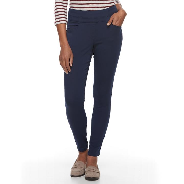 Women's Kate And Sam Super Stretch Pants, Size: Small, Blue (navy)