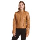 Women's Excelled Leather Scuba Jacket, Size: Xl, Beig/green (beig/khaki)