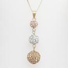 10k Gold Over Silver Crystal Graduated Pendant, Women's, Multicolor