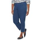 Plus Size Cathy Daniels Pull-on Ankle Pants, Women's, Size: 2xl, Brt Blue